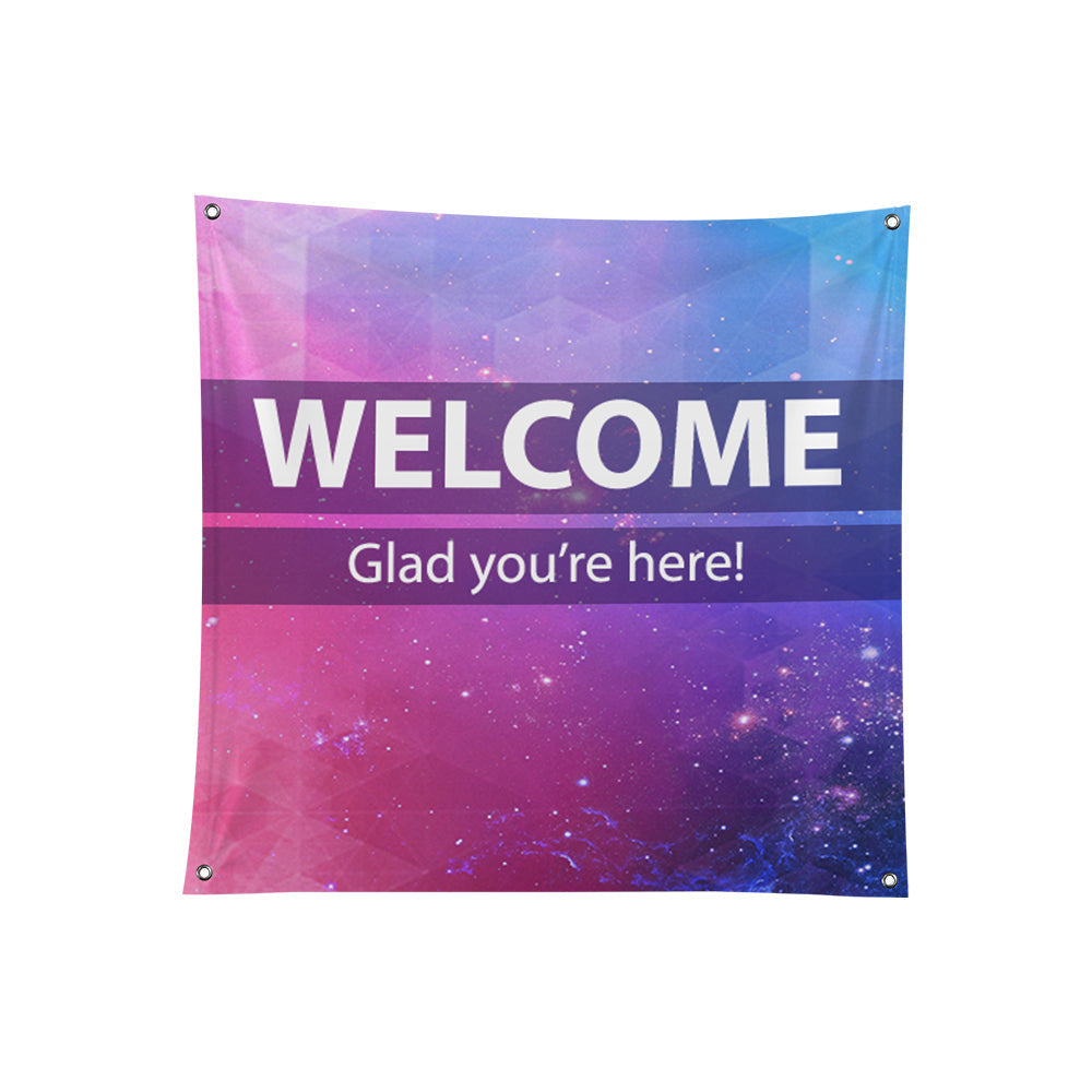 Church Welcome Design Polyester Banner