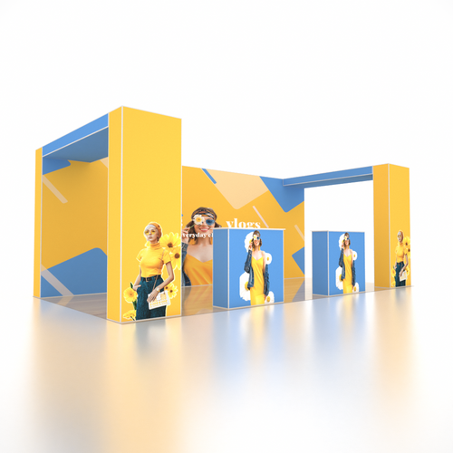 SEG Pro Pop-up-Messestand – Modell 5 (6m x 3m)