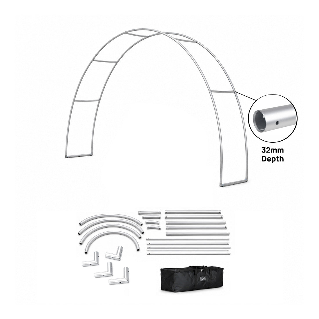 C-Form Spanngewebe Arch - 3m