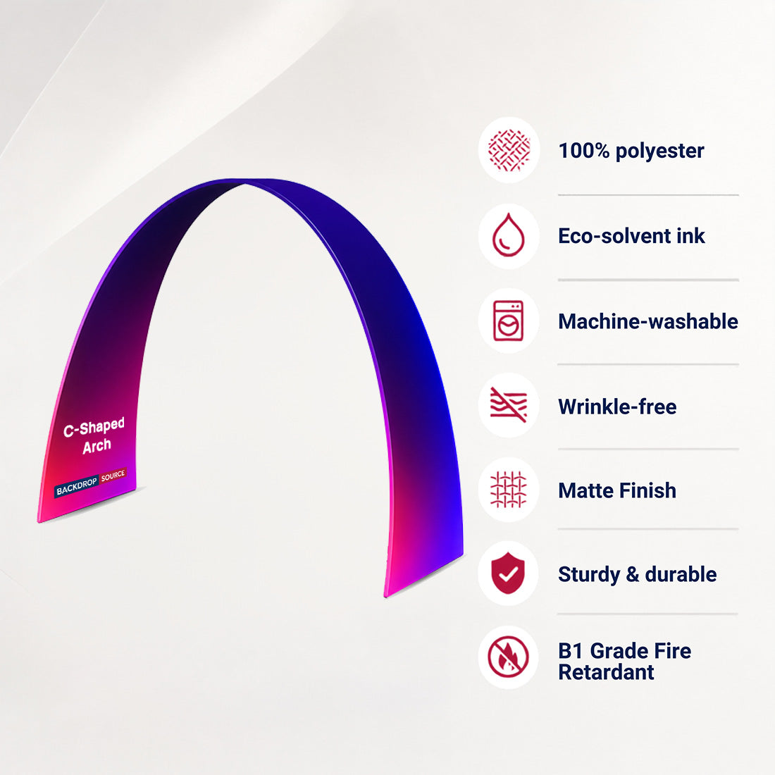 C-Form Spanngewebe Arch - 3m