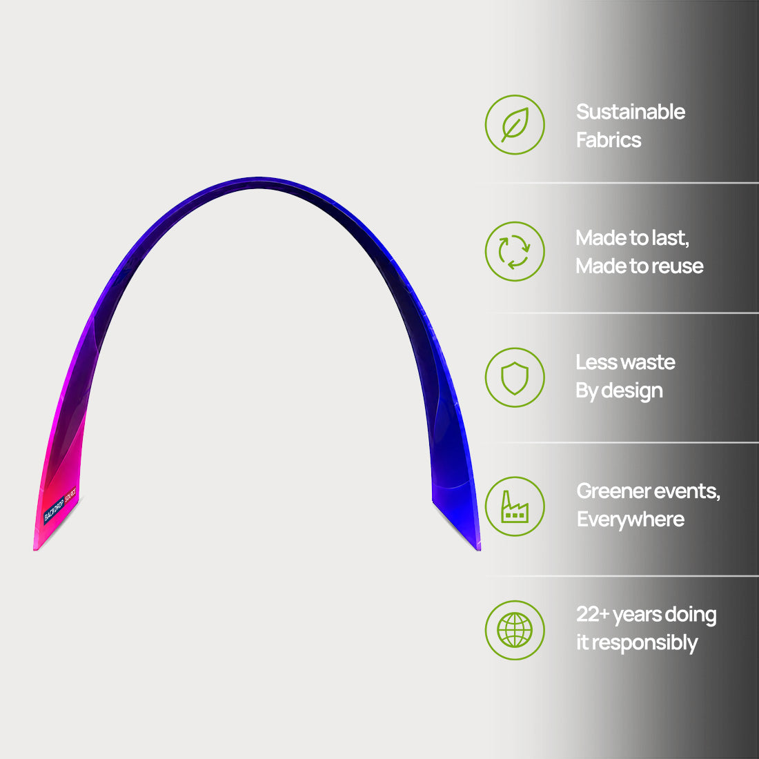 C-Form Spanngewebe Arch - 3m