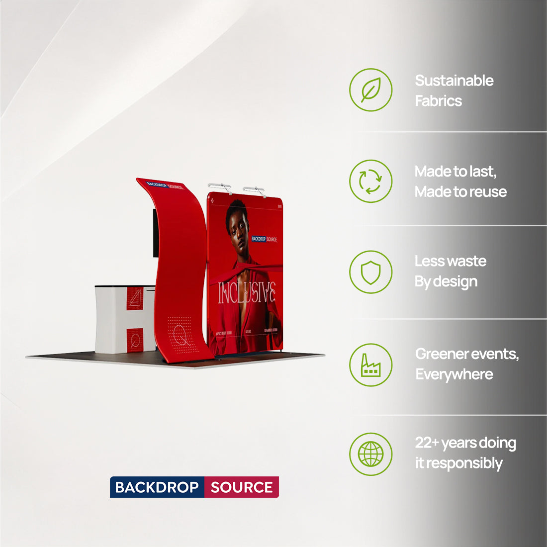 Tragbares Messedisplay 3m x 3m – Modell 10