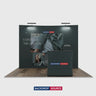 Gebogenes 3m x 3m Popup-Exhibit-Pro-3-in-1-Displayset mit Illume-Leuchten