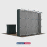 Gebogenes 3m x 3m Popup-Exhibit-Pro-3-in-1-Displayset mit Illume-Leuchten