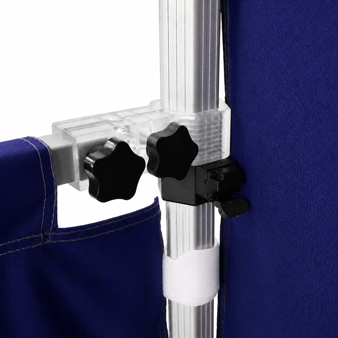 3m x 3m Stoff-Überdachungsset mit Regalen und TV-Halterungen