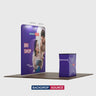 Gerades 3m x 3m Exhibit-Pro-3-in-1-Displayset mit stabilem Podestkoffer