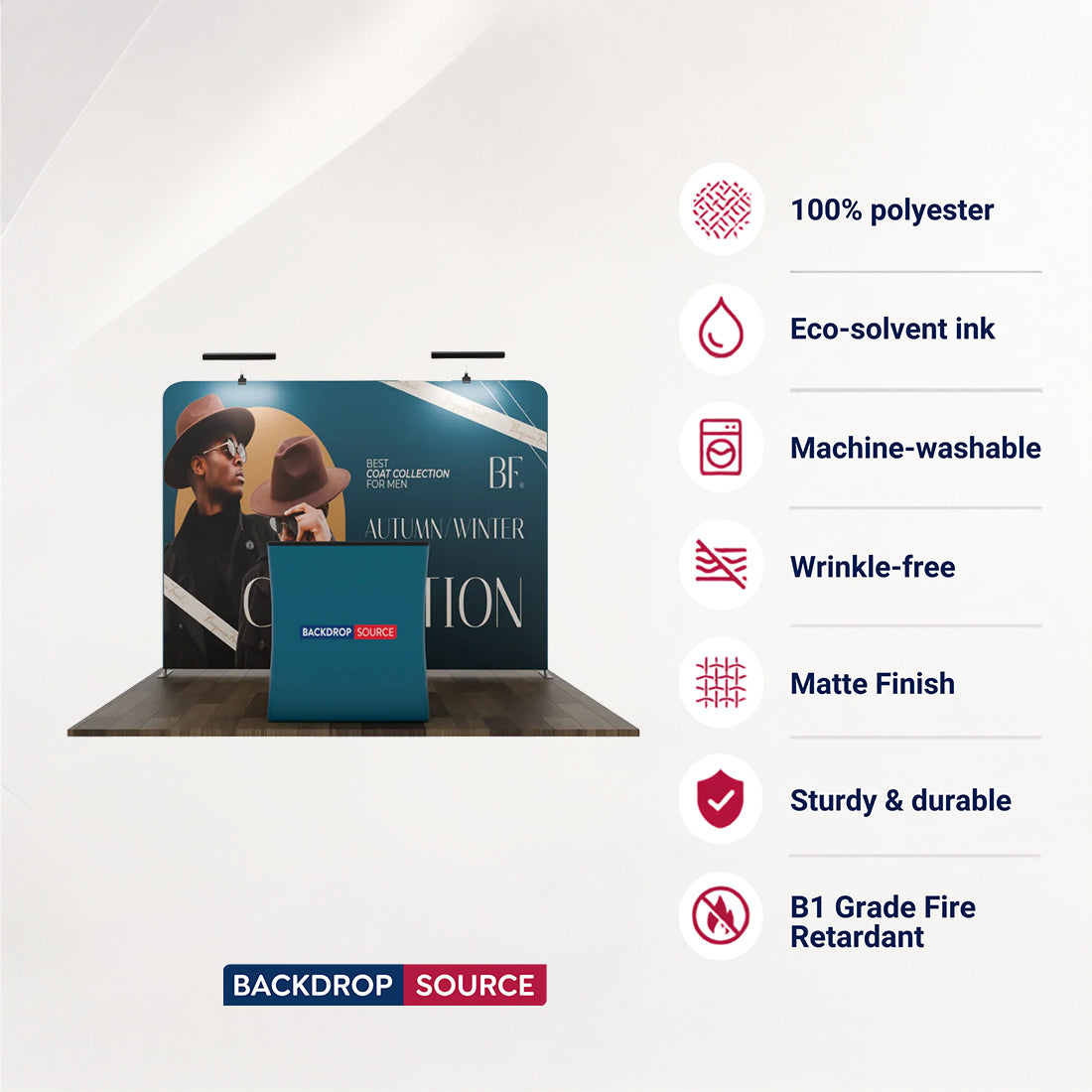 Gerades 3m x 3m Exhibit-Pro-3-in-1-Displayset mit Illume-Leuchten