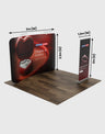 3m x 3m Messestand-Set mit Rückwand und Roll-up-Bannerständer