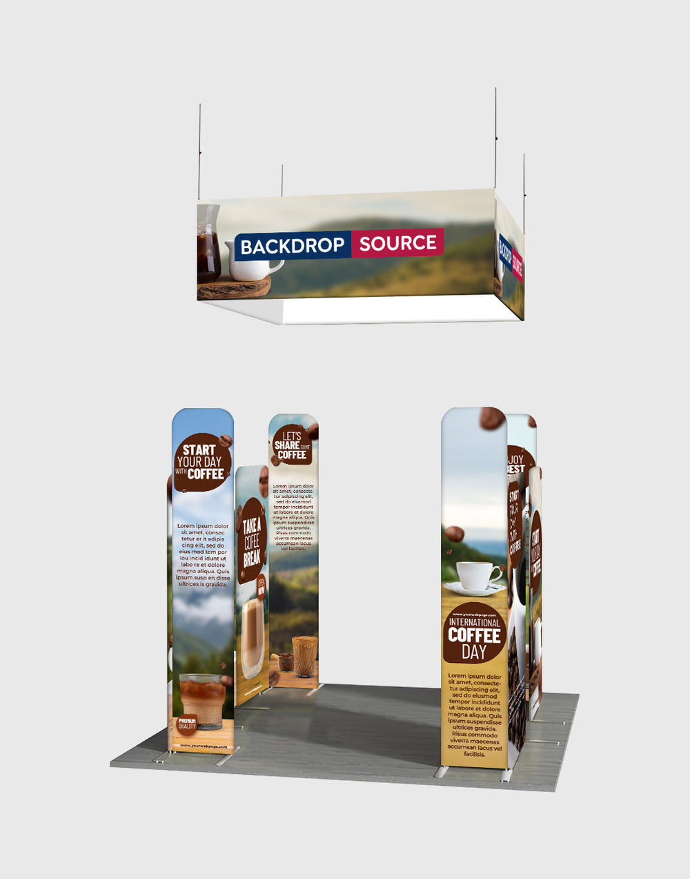Tragbare Messedisplaywand 3m x 3m – Modell 36