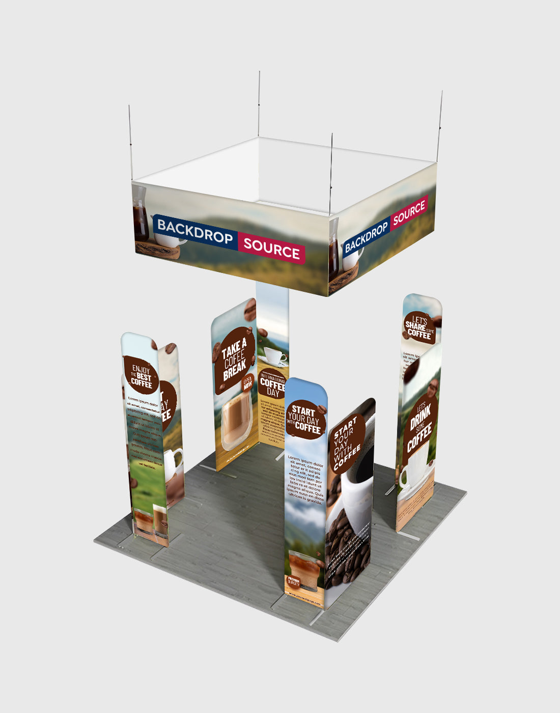 Tragbare Messedisplaywand 3m x 3m – Modell 36