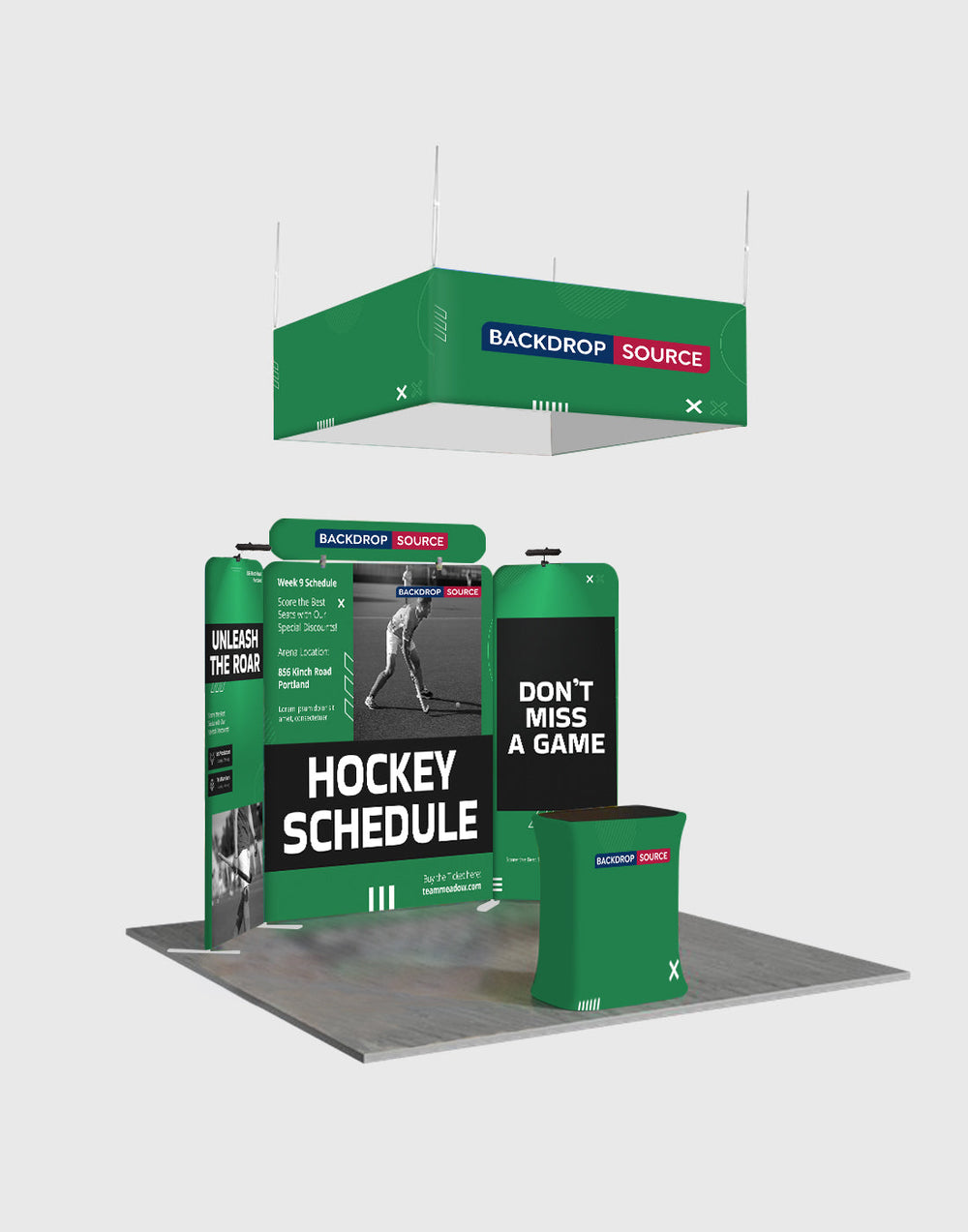 Tragbare Messedisplaywand 3m x 3m – Modell 32
