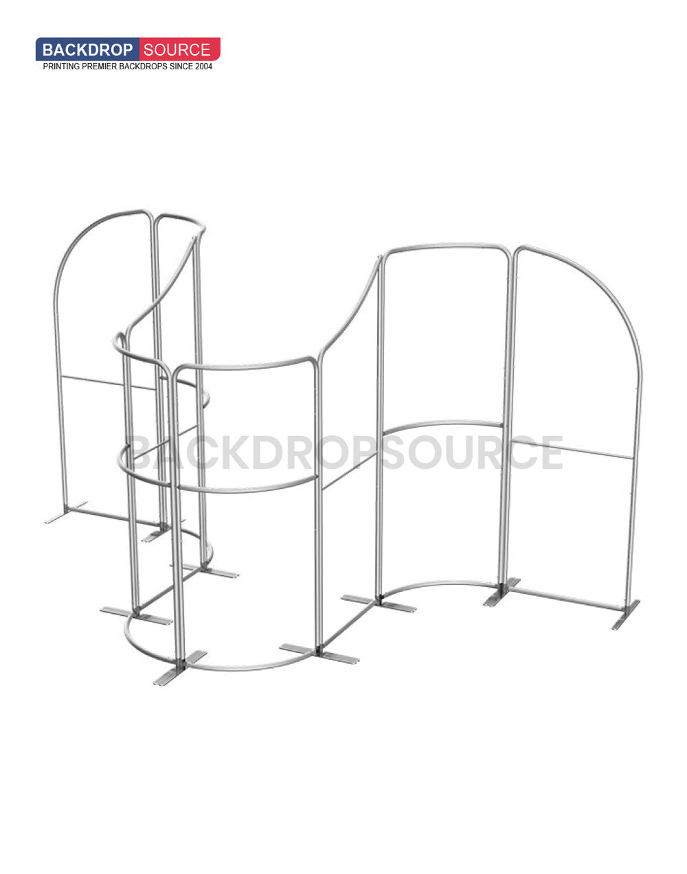 Magnetisches Stoff-Messestandsystem – Modell 1 (4m x 3m)