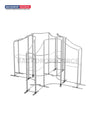 Magnetisches Stoff-Messestandsystem – Modell 4 (4m x 4m)