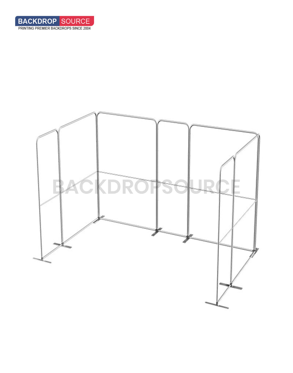 Magnetisches Stoff-Messestandsystem – Modell 1 (5m x 3m)