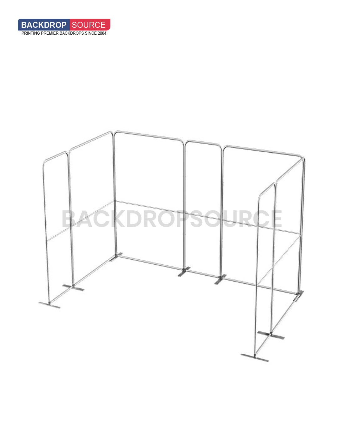 Magnetisches Stoff-Messestandsystem – Modell 1 (5m x 3m)