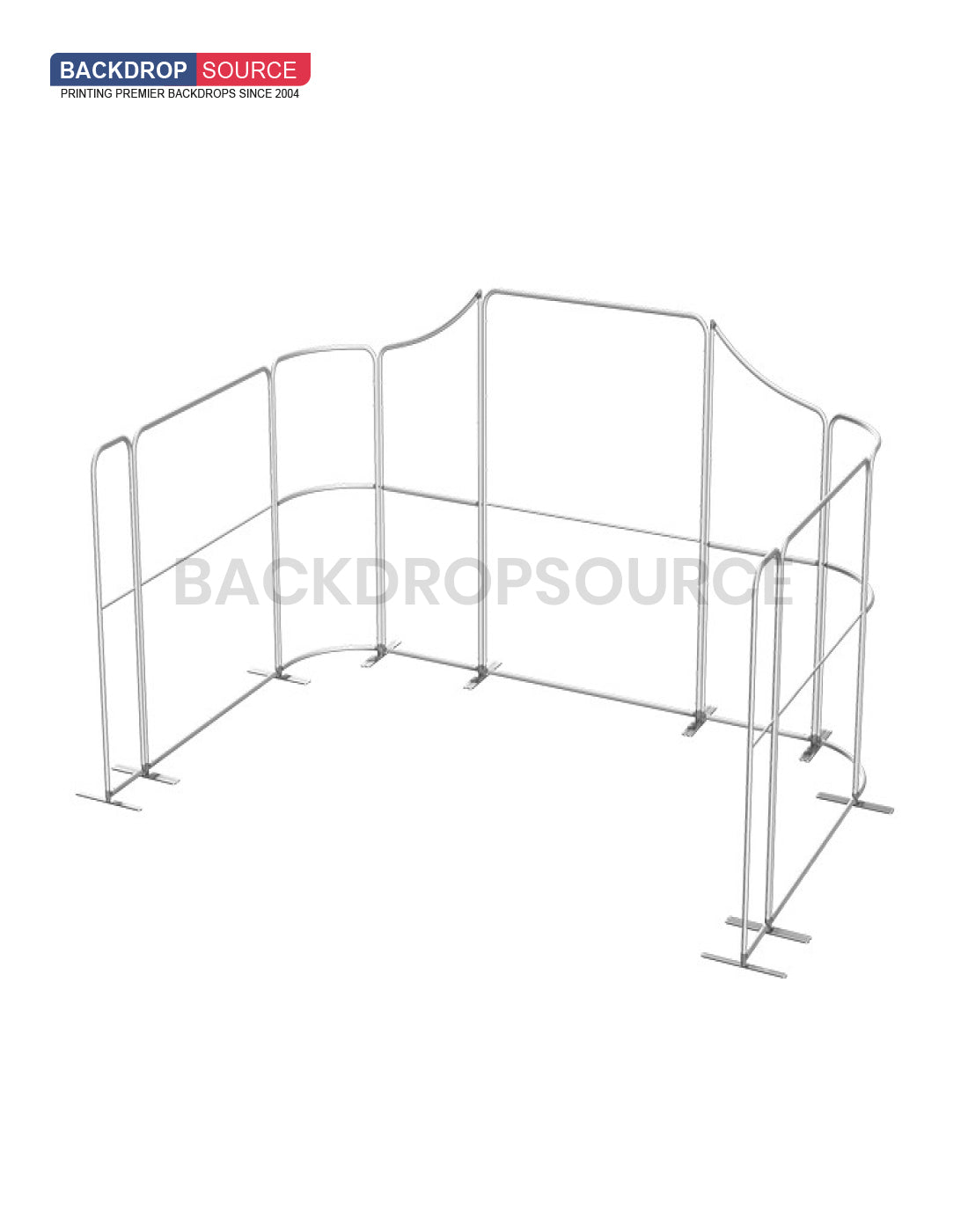 Magnetisches Stoff-Messestandsystem – Modell 2 (5m x 3m)