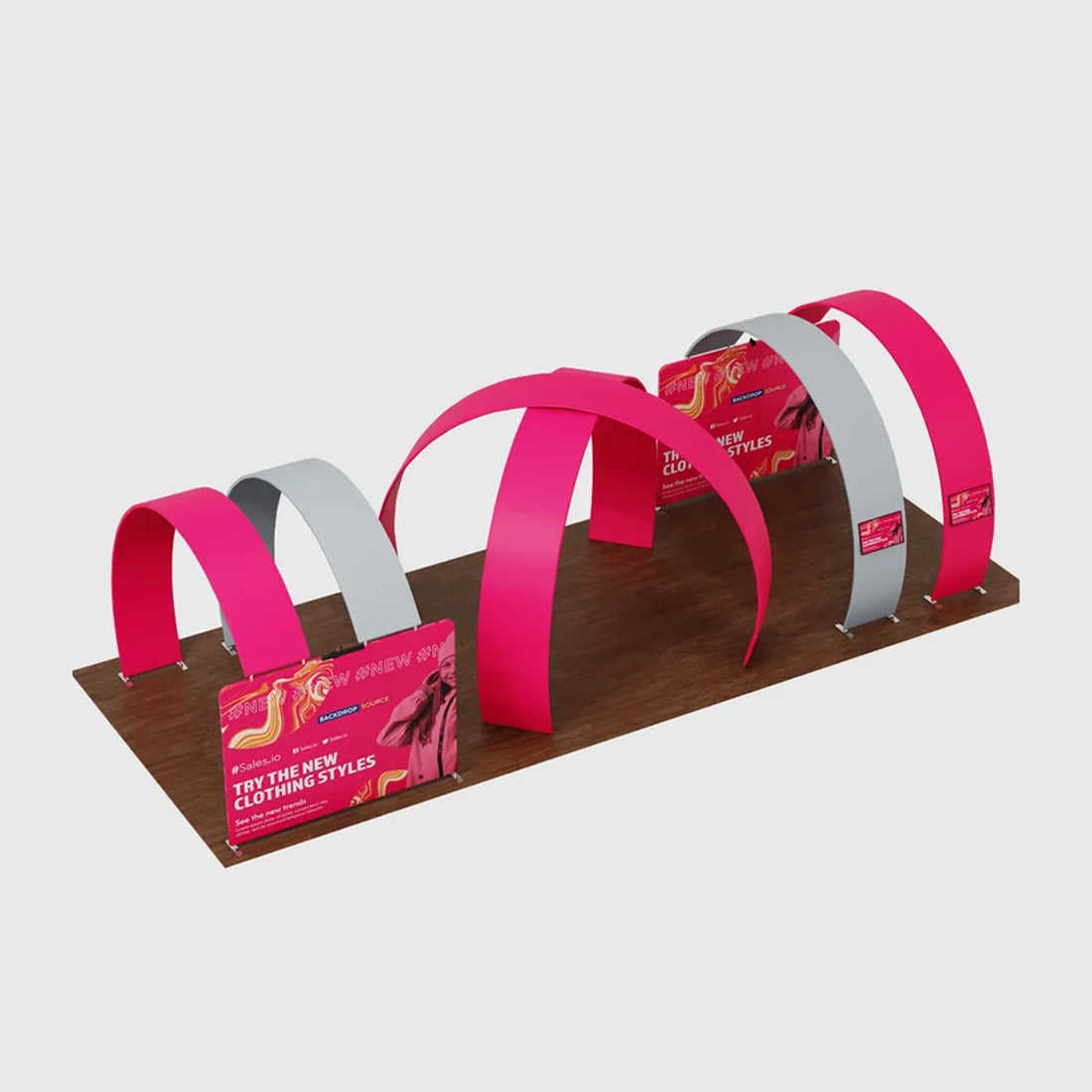 Modulare Messestand-Kits 12m x 6m – Modell 1