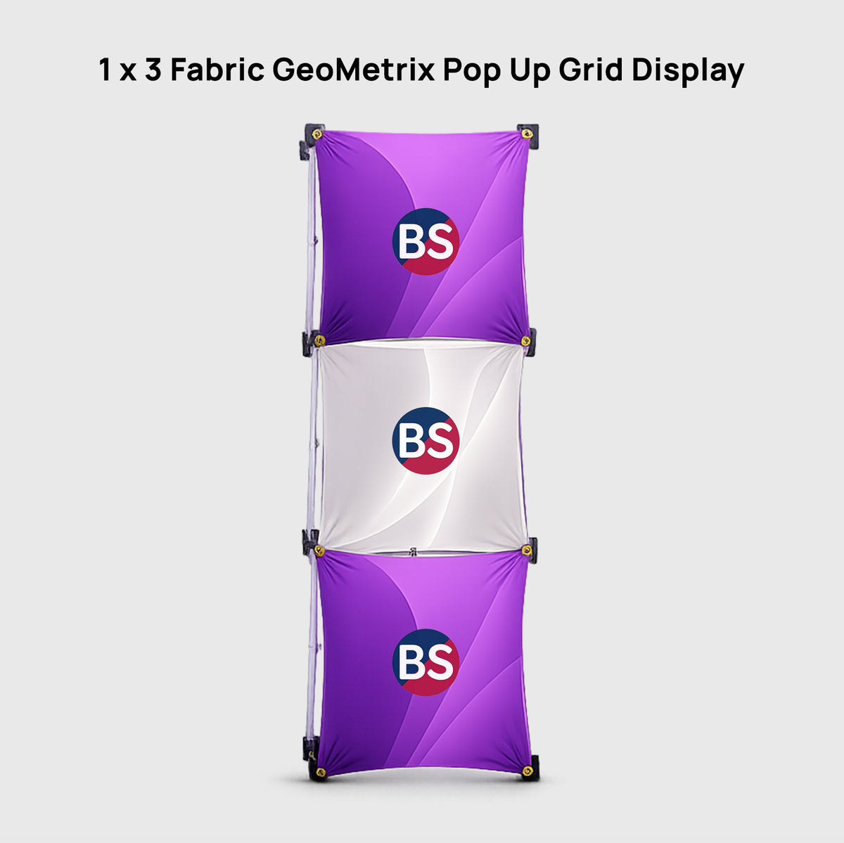 1 x 3 Stoff-GeoMetrix-Pop-up-Rasterdisplay