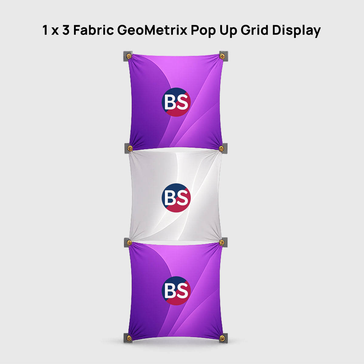1 x 3 Stoff-GeoMetrix-Pop-up-Rasterdisplay
