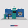 6m Inclined Straight Backdrop with 3D Wall & Arch Exhibition Kit