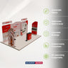 6m Straight Backdrop with Round Top Exhibition Kit