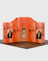 Magnetisches Stoff-Messestandsystem – Modell 4 (5m x 5m)