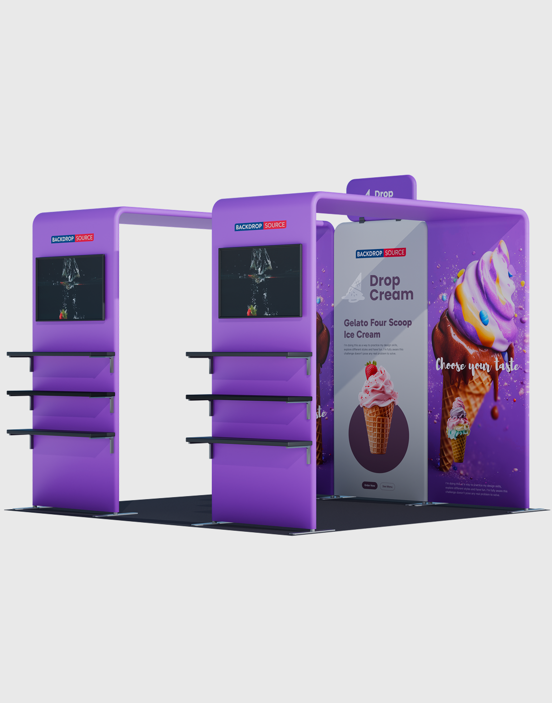 Mobiles Ausstellungsdisplay 3m x 3m – Modell 35