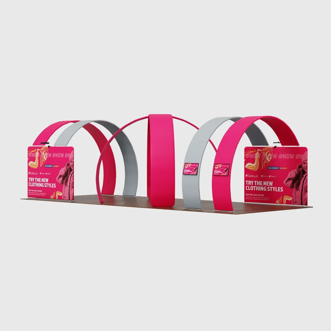 Modulare Messestand-Kits 12m x 6m – Modell 1