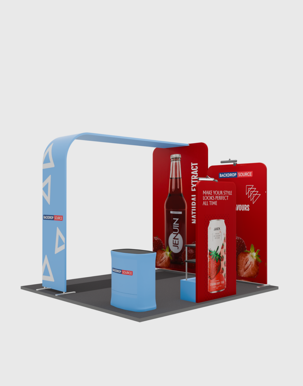 Tragbare Ausstellungswand 3m x 3m – Modell 15