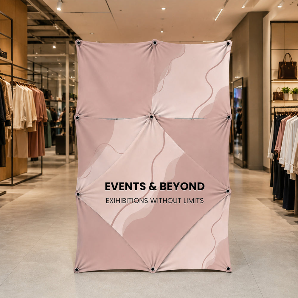 2 x 3 Stoff-GeoMetrix-Pop-up-Rasterdisplay