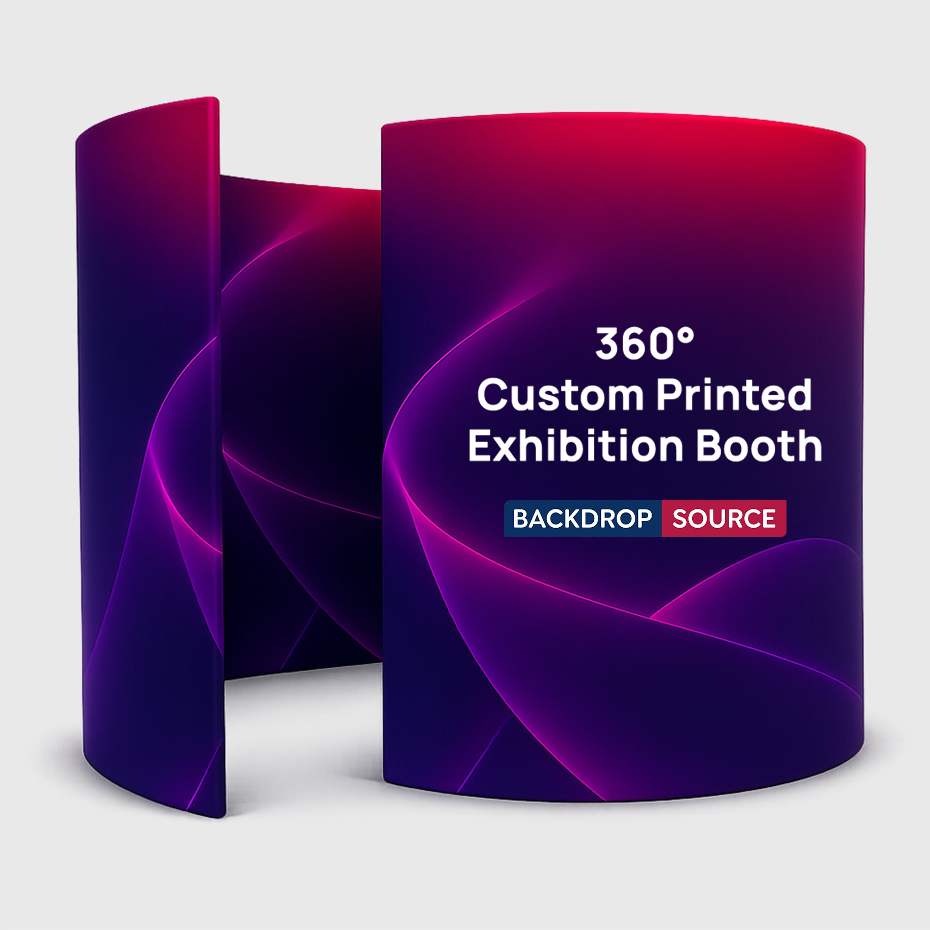 360° individuell bedruckter Messestand