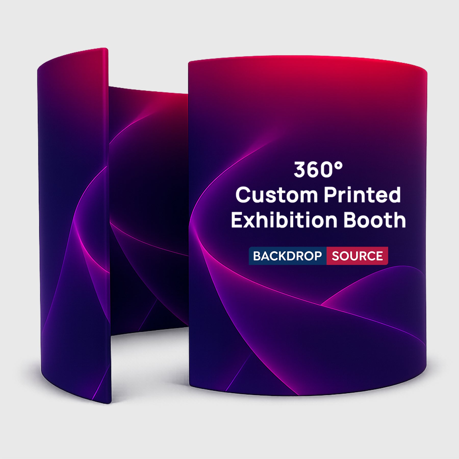 360° individuell bedruckter Messestand
