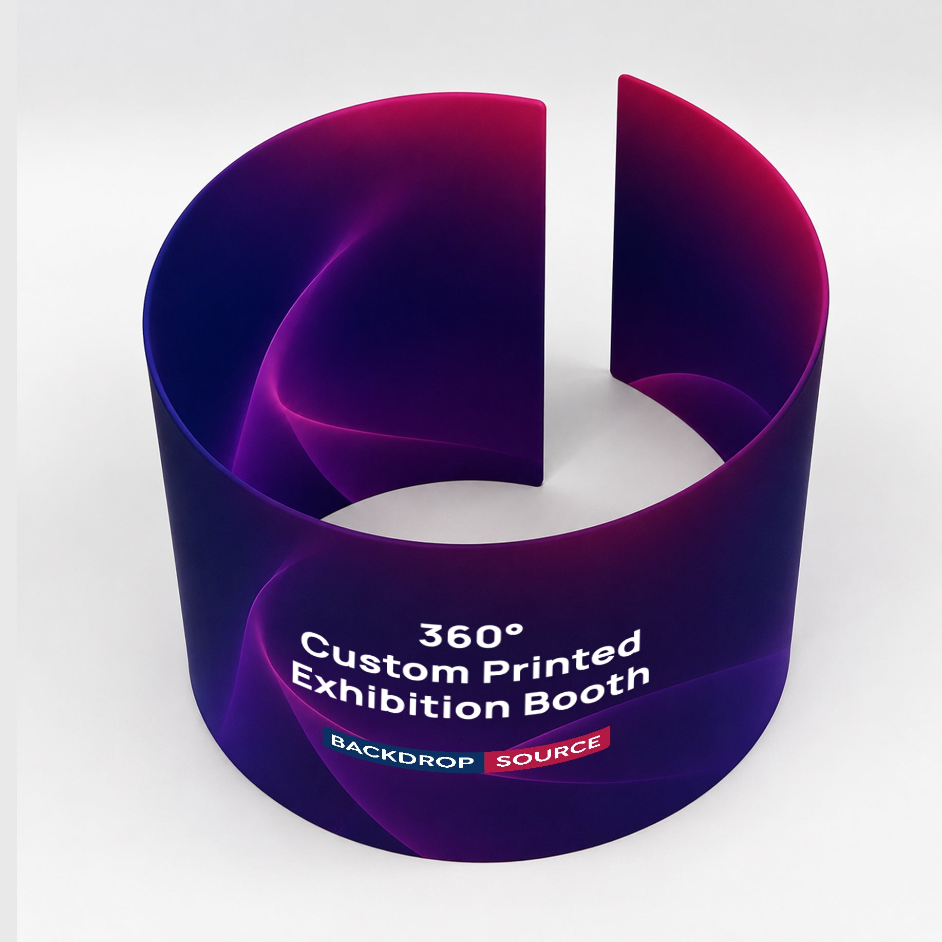 360° individuell bedruckter Messestand