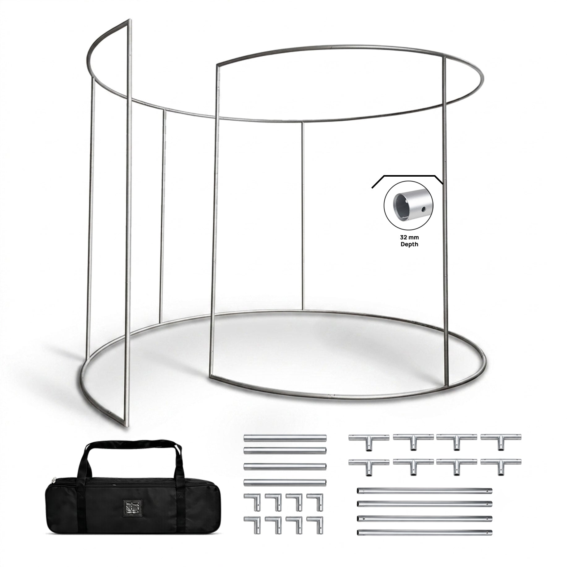 360° individuell bedruckter Messestand
