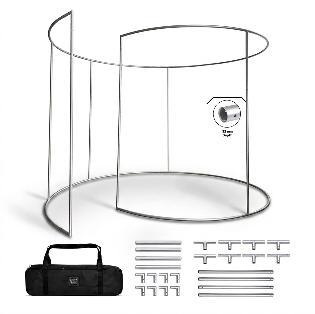 360° individuell bedruckter Messestand