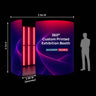 360° individuell bedruckter Messestand mit LED-Beleuchtung