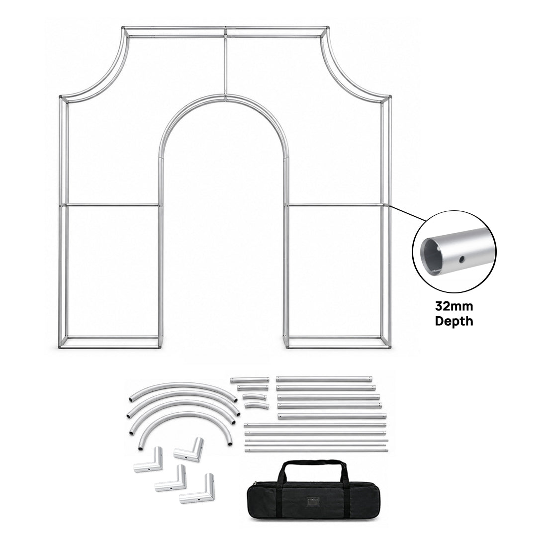 3D-Spannstoff-Hintergrund in Form eines Triumphbogens