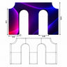 3D-Spannstoff-Hintergrund in Form eines Triumphbogens