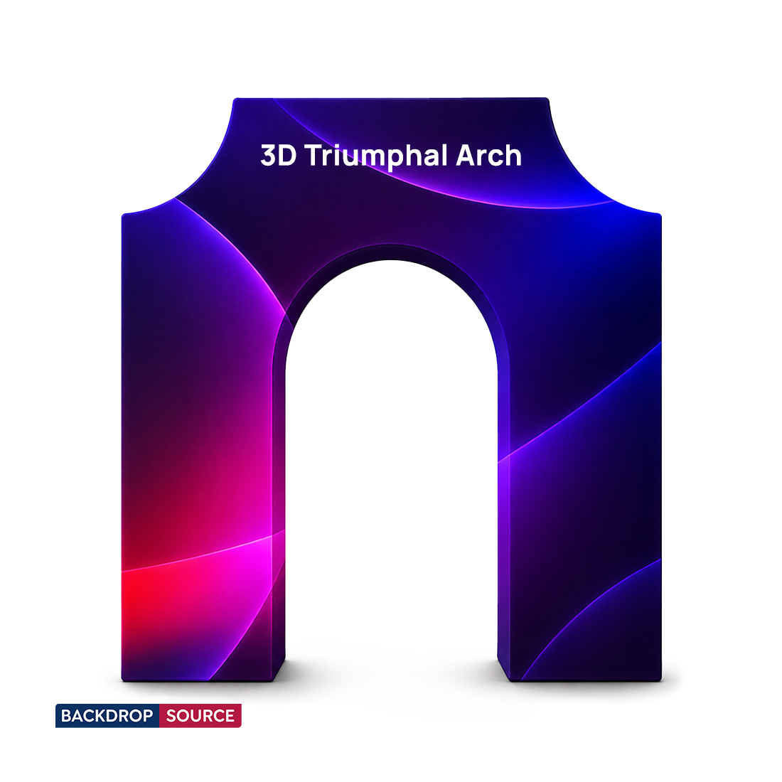 3D-Spannstoff-Hintergrund in Form eines Triumphbogens