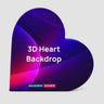 3D-Herzform-Hintergrund