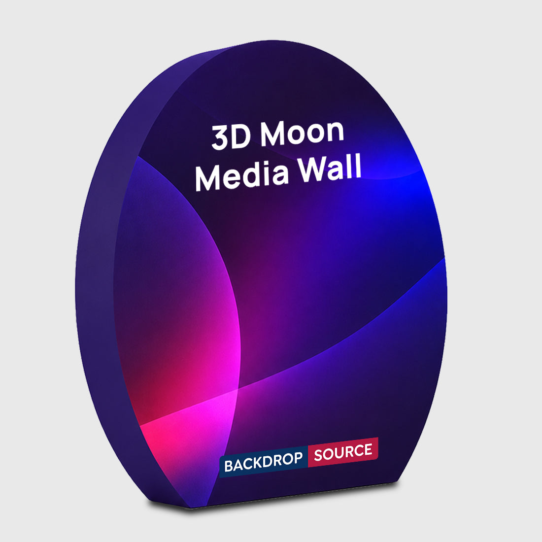 3D-Spannstoffdisplay in Mondform