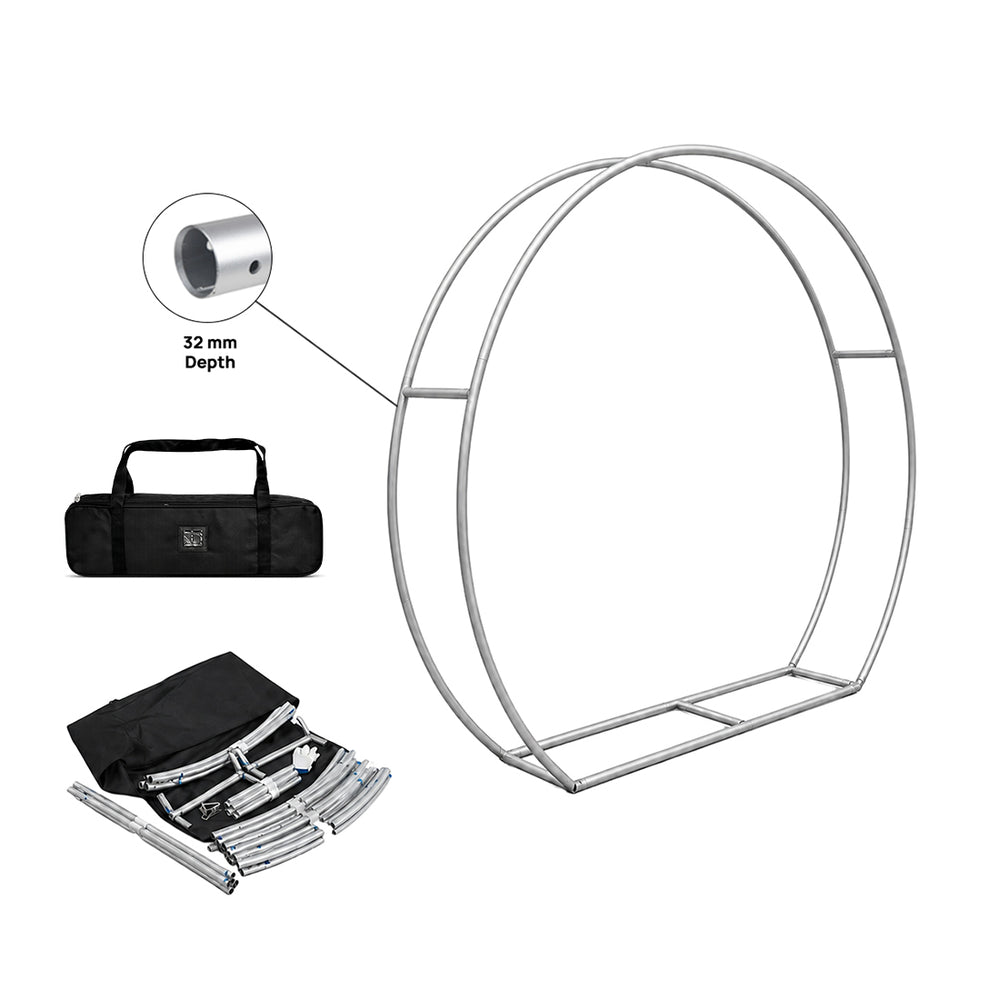 3D-Spannstoffdisplay in Mondform