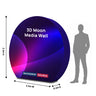 3D-Spannstoffdisplay in Mondform