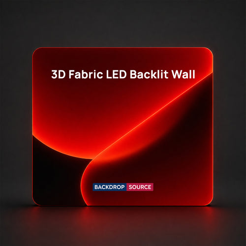 3D-Spannstoffwand mit LED-Beleuchtung