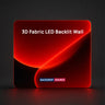3D-Spannstoffwand mit LED-Beleuchtung