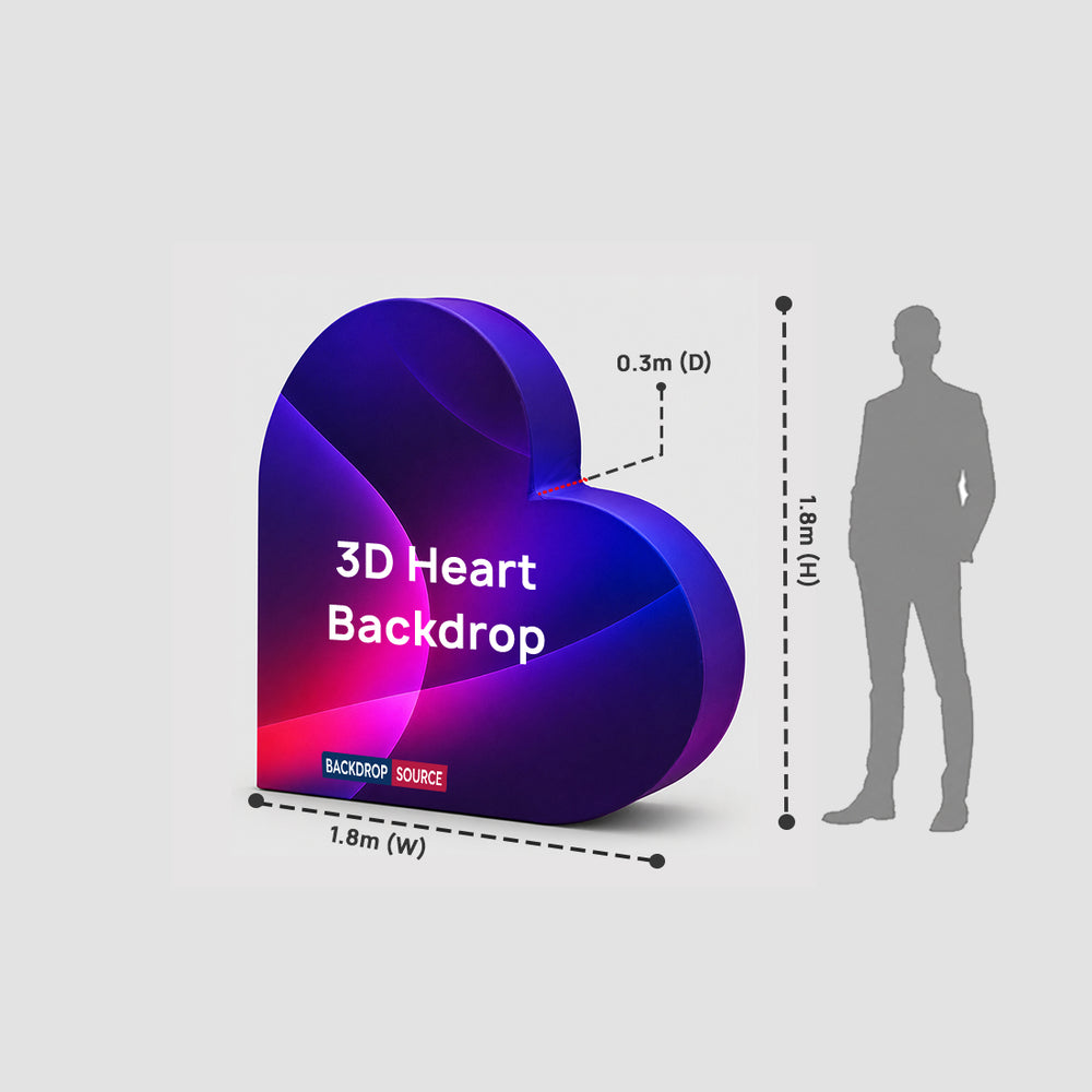 3D-Herzform-Hintergrund