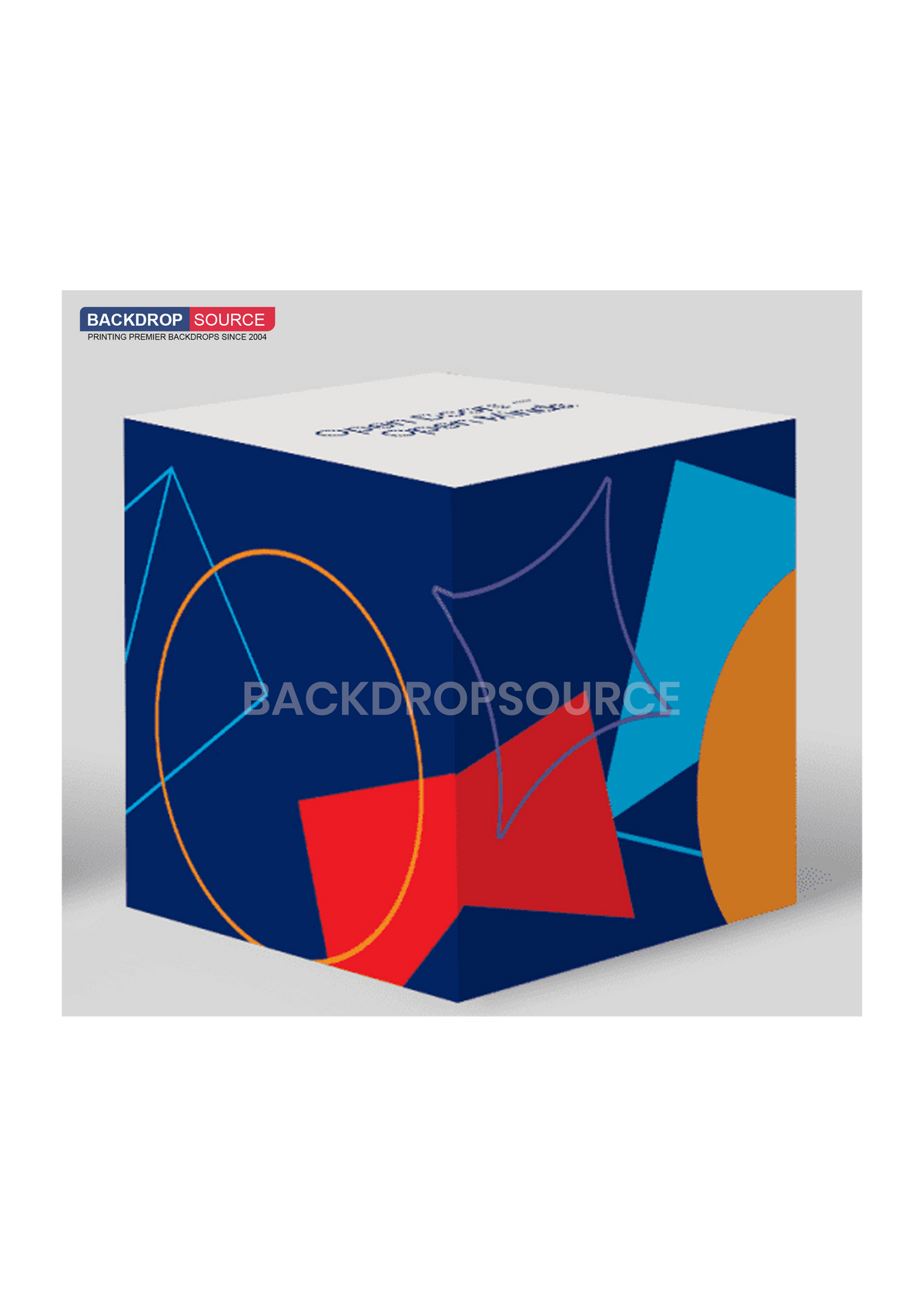 3 Sets aus Stretchstoff-Displays zur Produktpräsentation