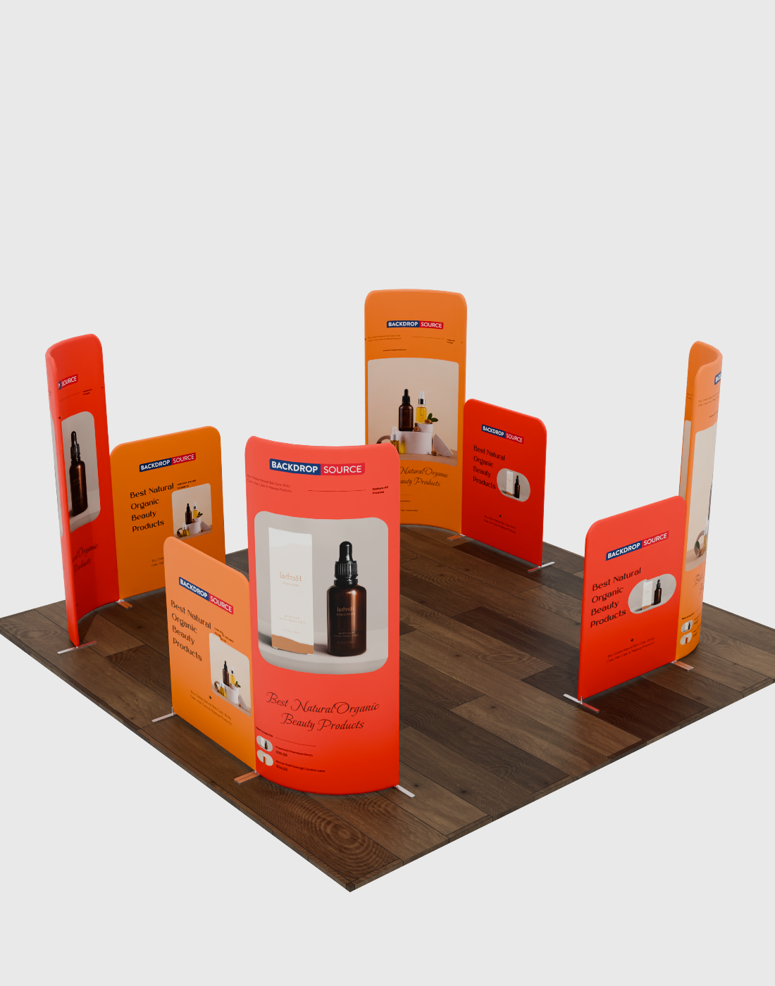 Magnetisches Stoff-Messestandsystem – Modell 5 (3 x 3m)