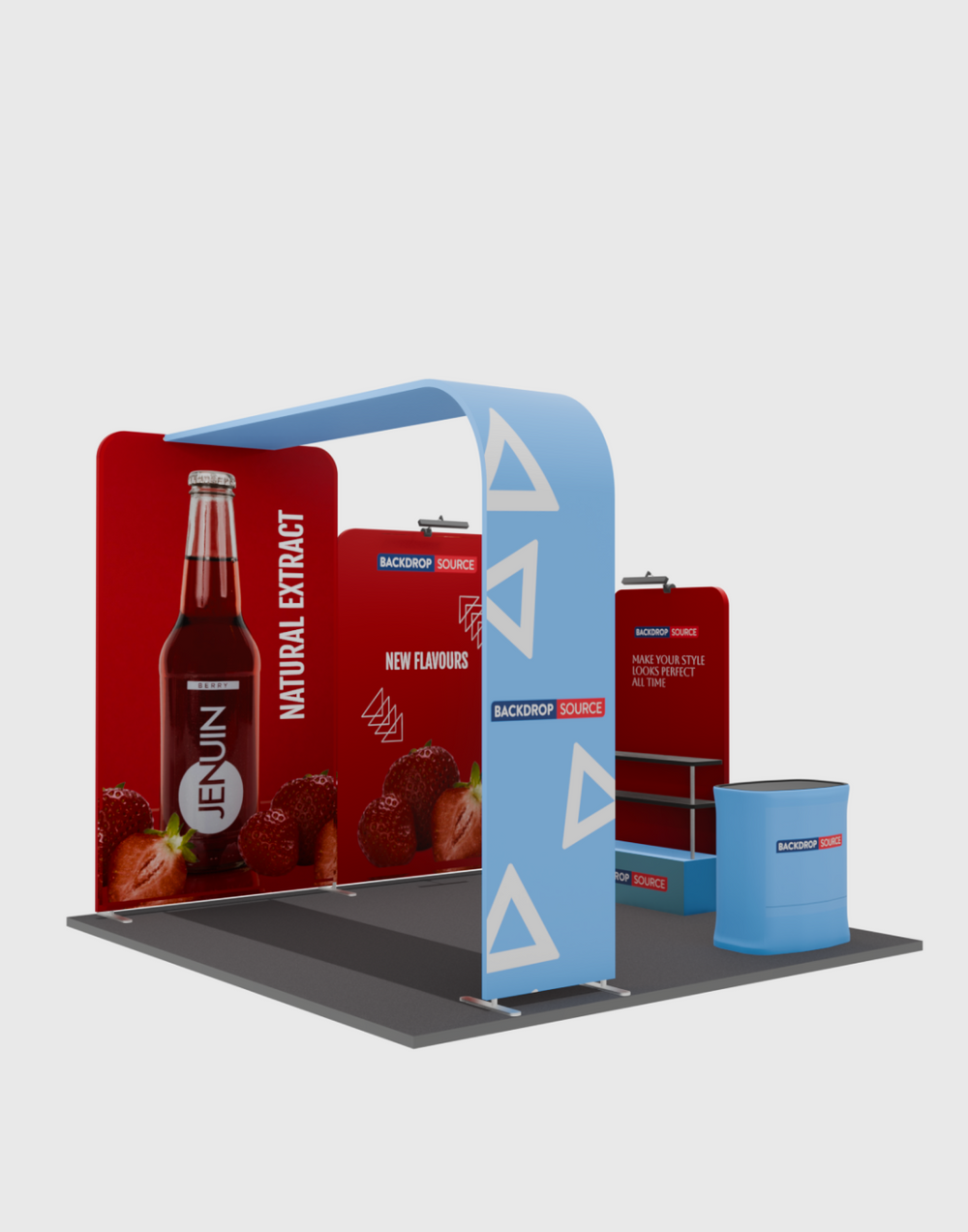 Tragbare Ausstellungswand 3m x 3m – Modell 15