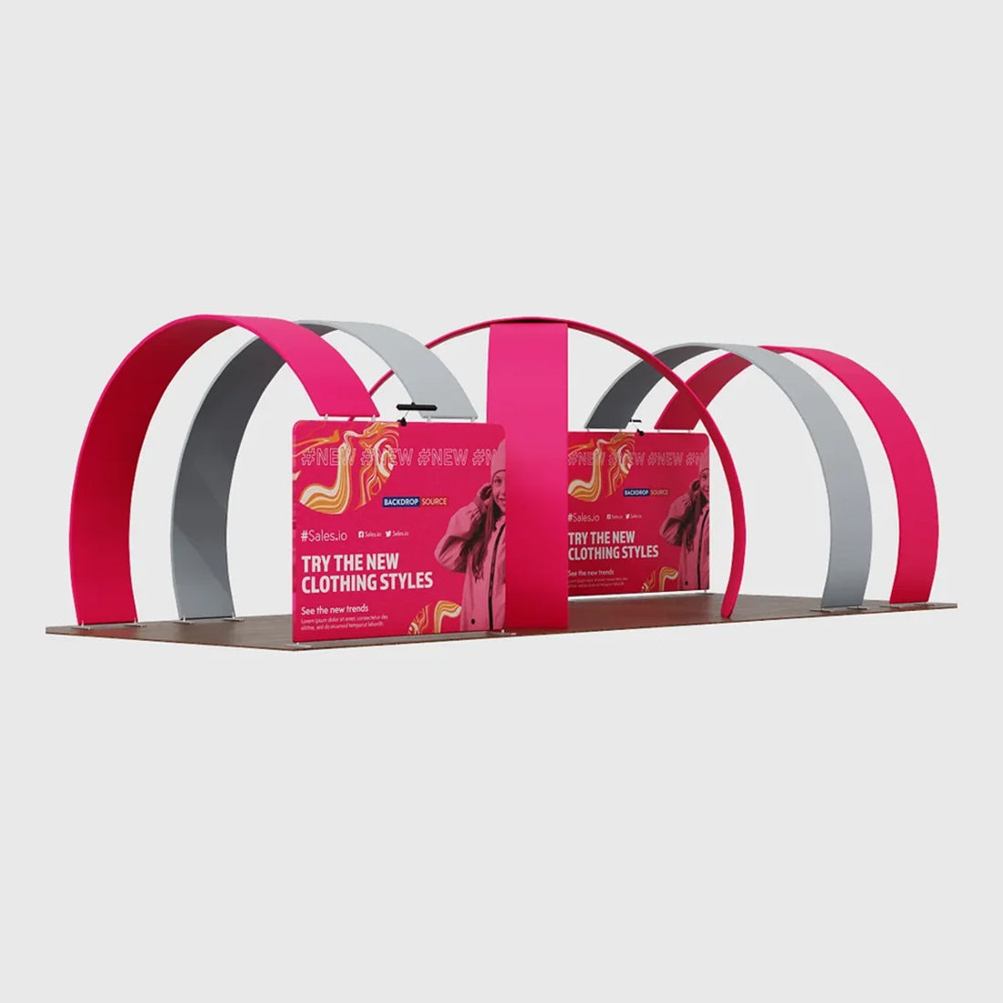 Modulare Messestand-Kits 12m x 6m – Modell 1